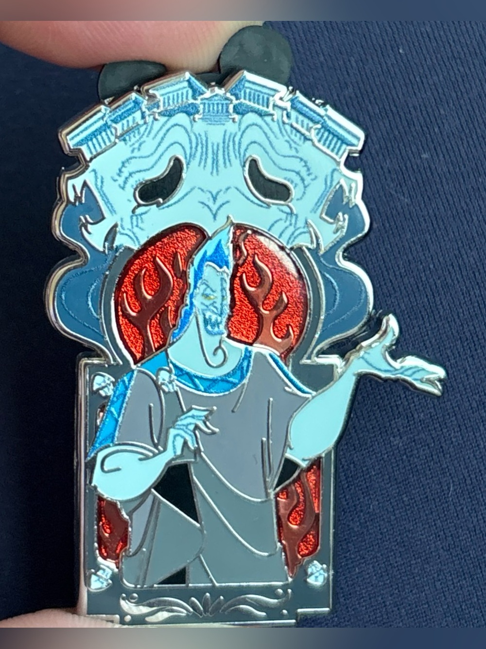 Mythic Flame Decorative Enamel Pin - Blue and Red